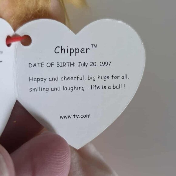 EUC Ty Beanie Kids "Chipper" Collectible Doll Vintage 1997 - Picture 4 of 4